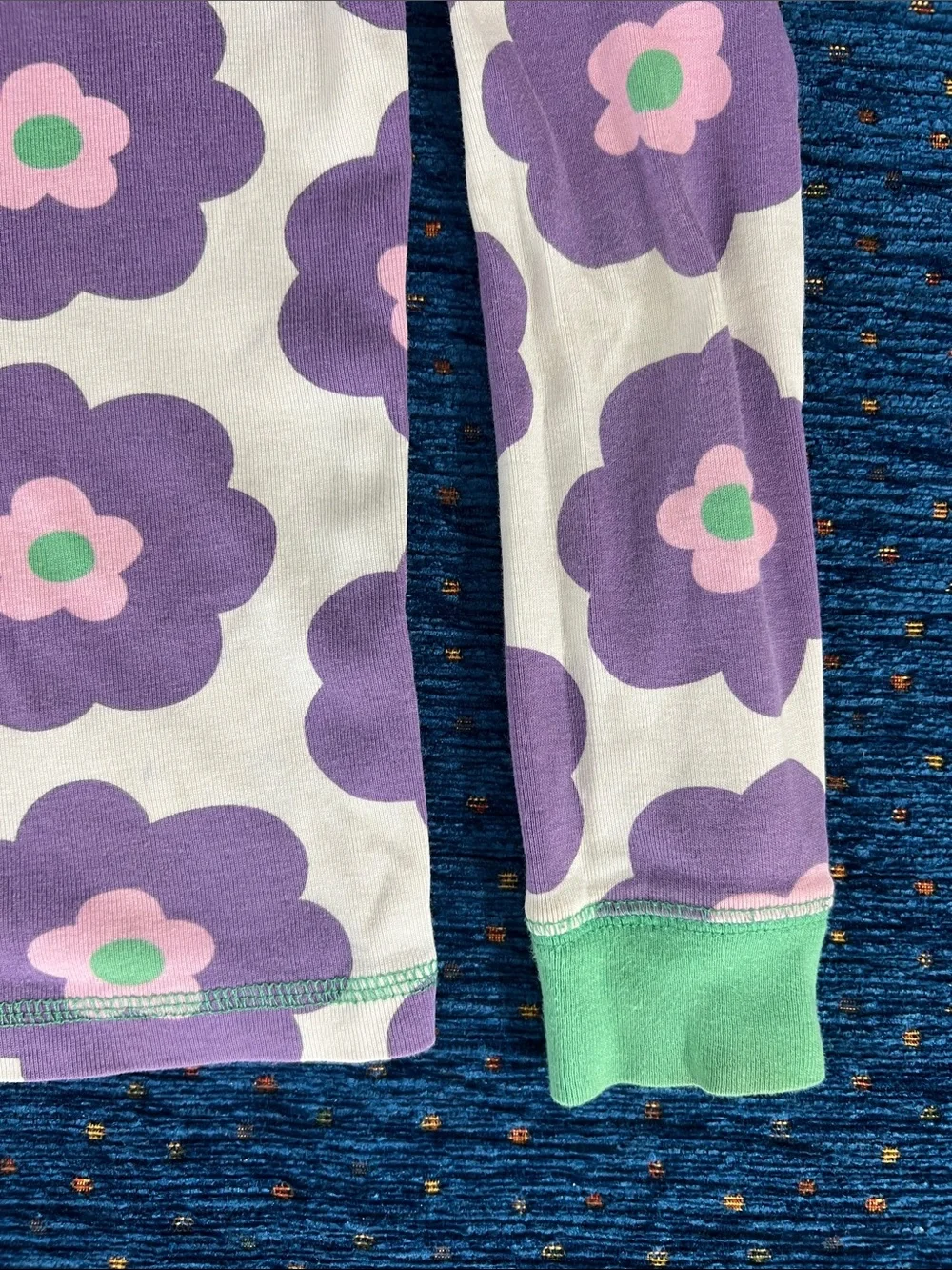 Mini Boden Girls' Purple Floral Long Sleeve PJ Top size 8